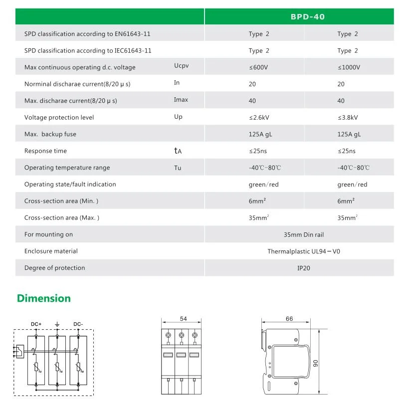 High Quality Surge Protector 2 4 Pole AC DC Surge Protective Device