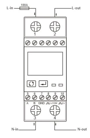 At100g Single Phase Electricity Meter, DIN Rail Kwh Meter, DIN Rail Mounted Kwh Meter, 1 Phase Kwh Meter