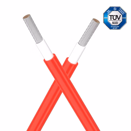 Cavo solare PV1 di rame stagnato di CC del cavo solare 2.5mm 4mm 10mm di approvazione di TUV